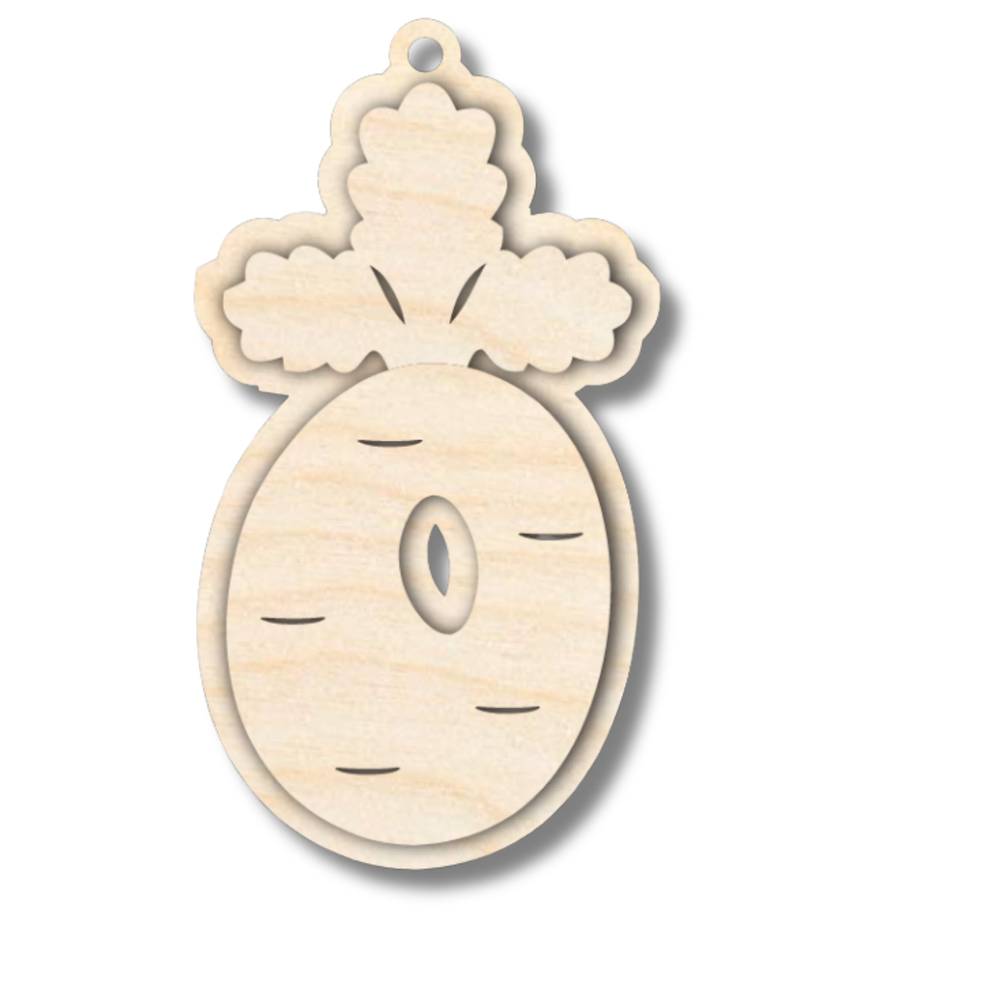 Unfinished Wood Layered Letter Carrot Tags | A-Z | 3 Piece | 6" Tall | 1/8" Wood | Wood Craft DIY