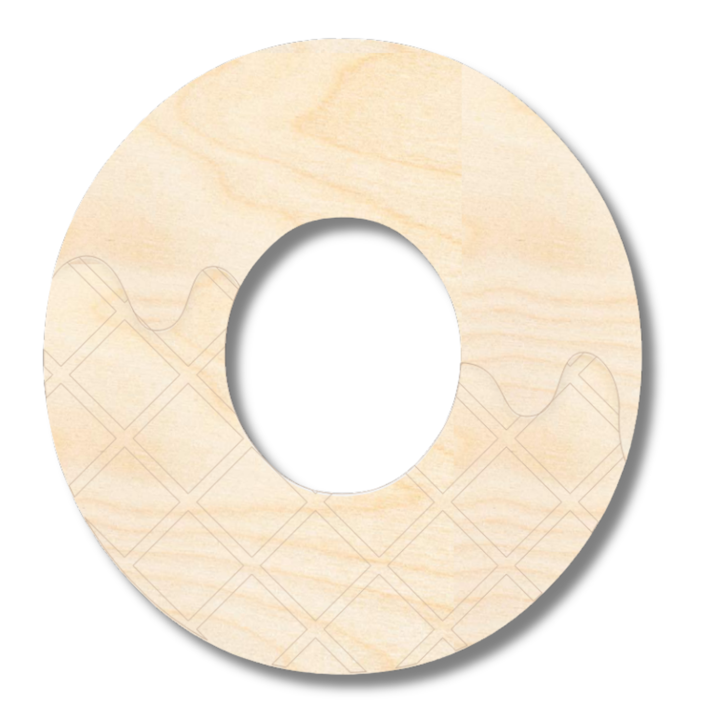 Unfinished Wood Layered Etched Themed Letters | Ice Cream | A-Z | 2 Piece | up to 24"