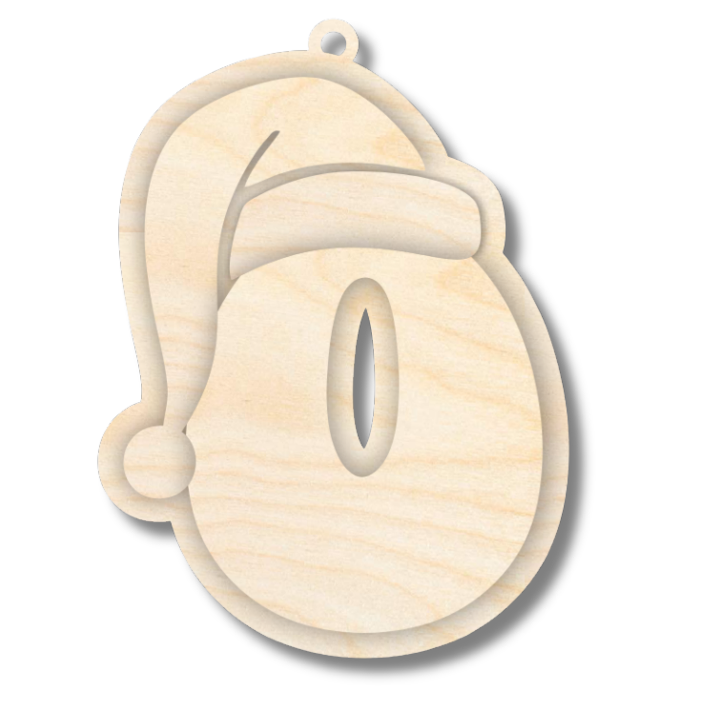 Unfinished Wood Layered Letter Santa Hat Tags | A-Z | 4 Piece | 6" Tall | 1/8" Wood | Wood Craft DIY