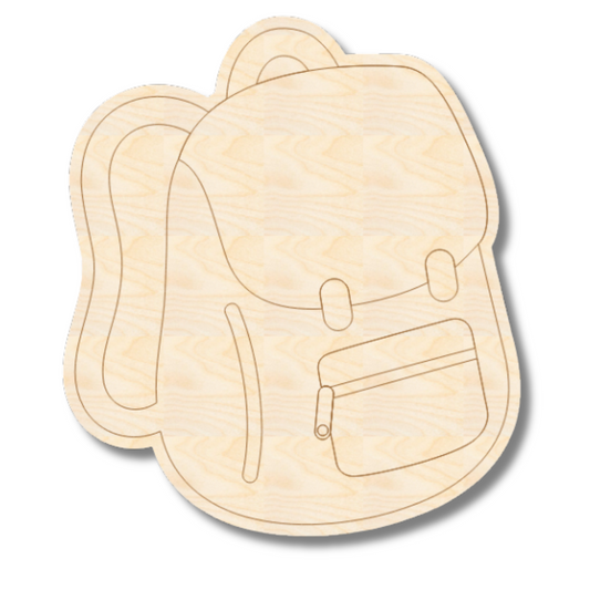 Unfinished Wood Etched Book Bag Shape | Paint By Line Crafts | up to 30" DIY