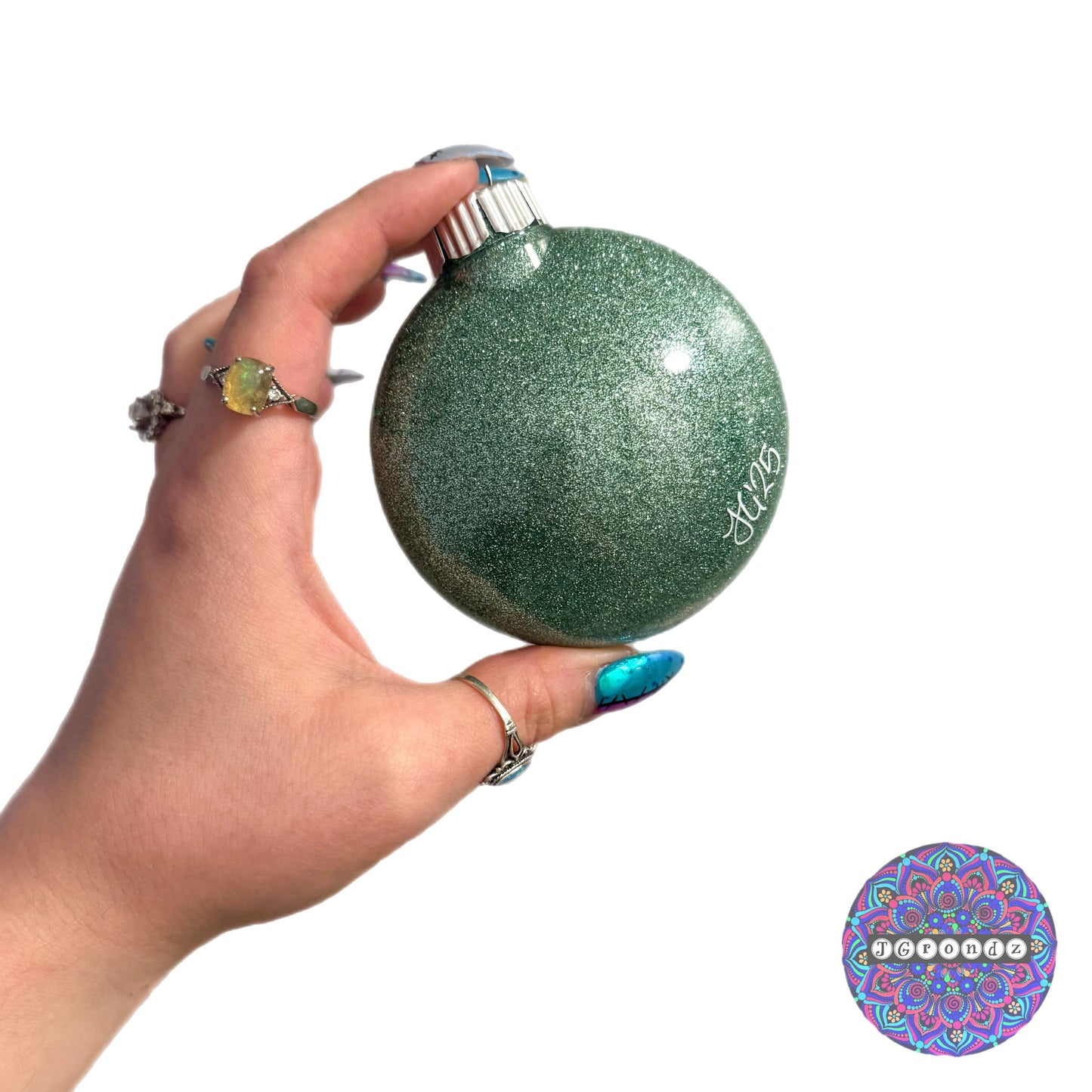 3” Paw Print Mandala Glitter Ornament