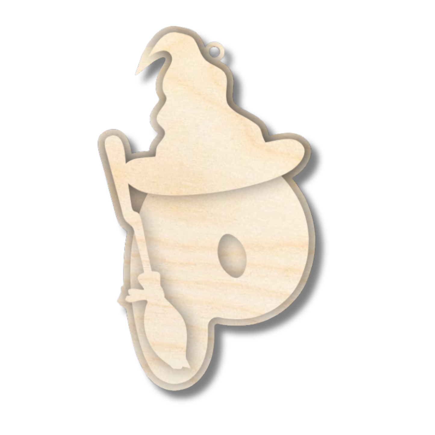 Unfinished Wood Layered Letter Halloween Witch Tags | A-Z | 3 Piece | 6" Tall | 1/8" Wood | Wood Craft DIY