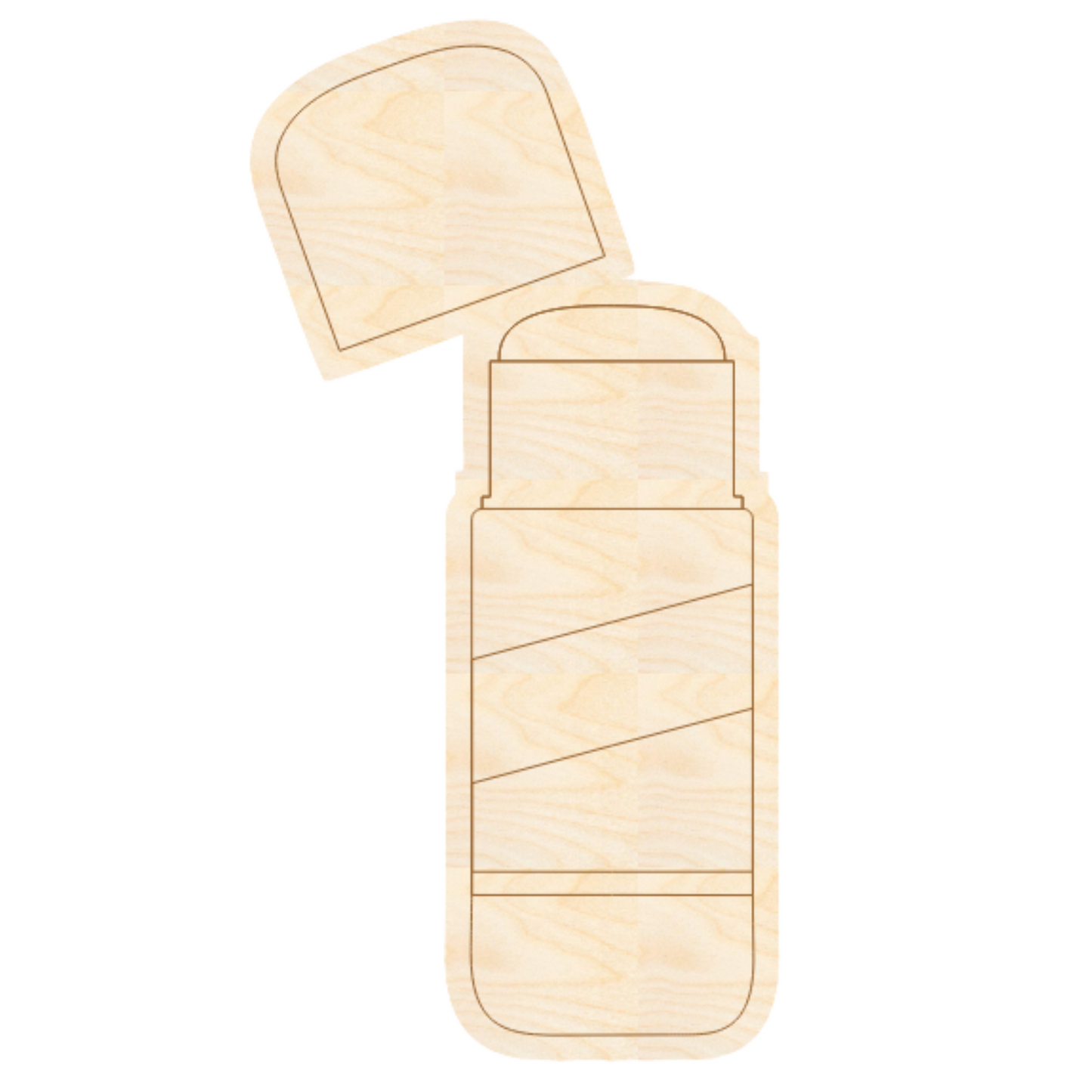 Unfinished Wood Etched Glue Stick Shape | Paint By Line Crafts | up to 30" DIY