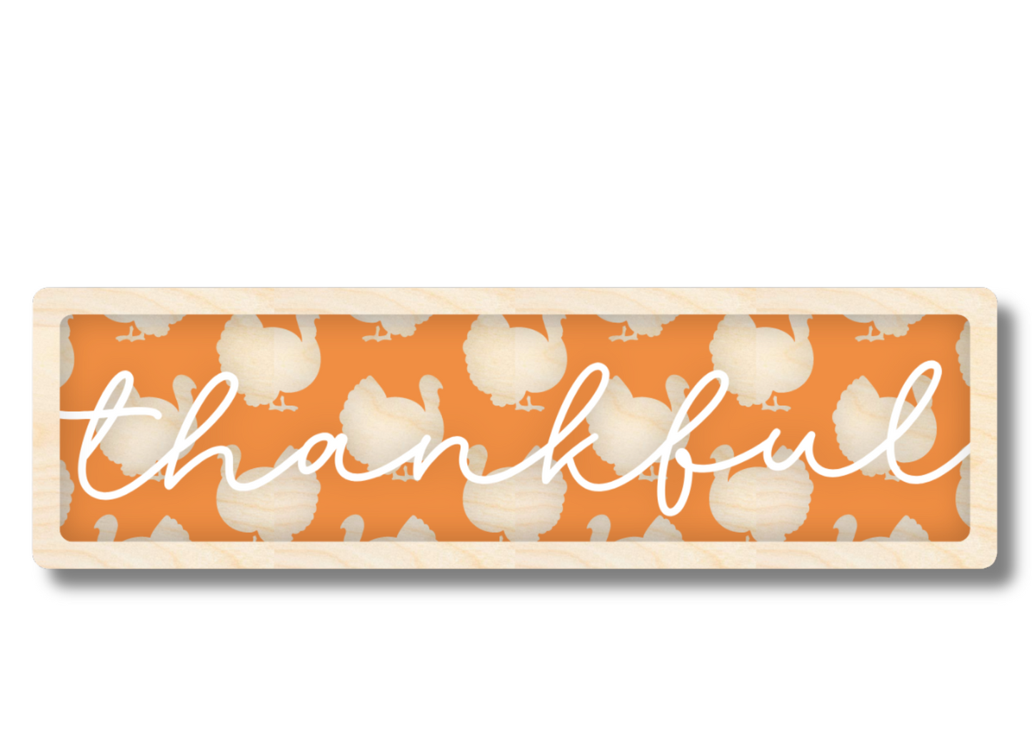 Unfinished Wood Layered Thankful Turkey Sign | 4 Layers | up to 46"