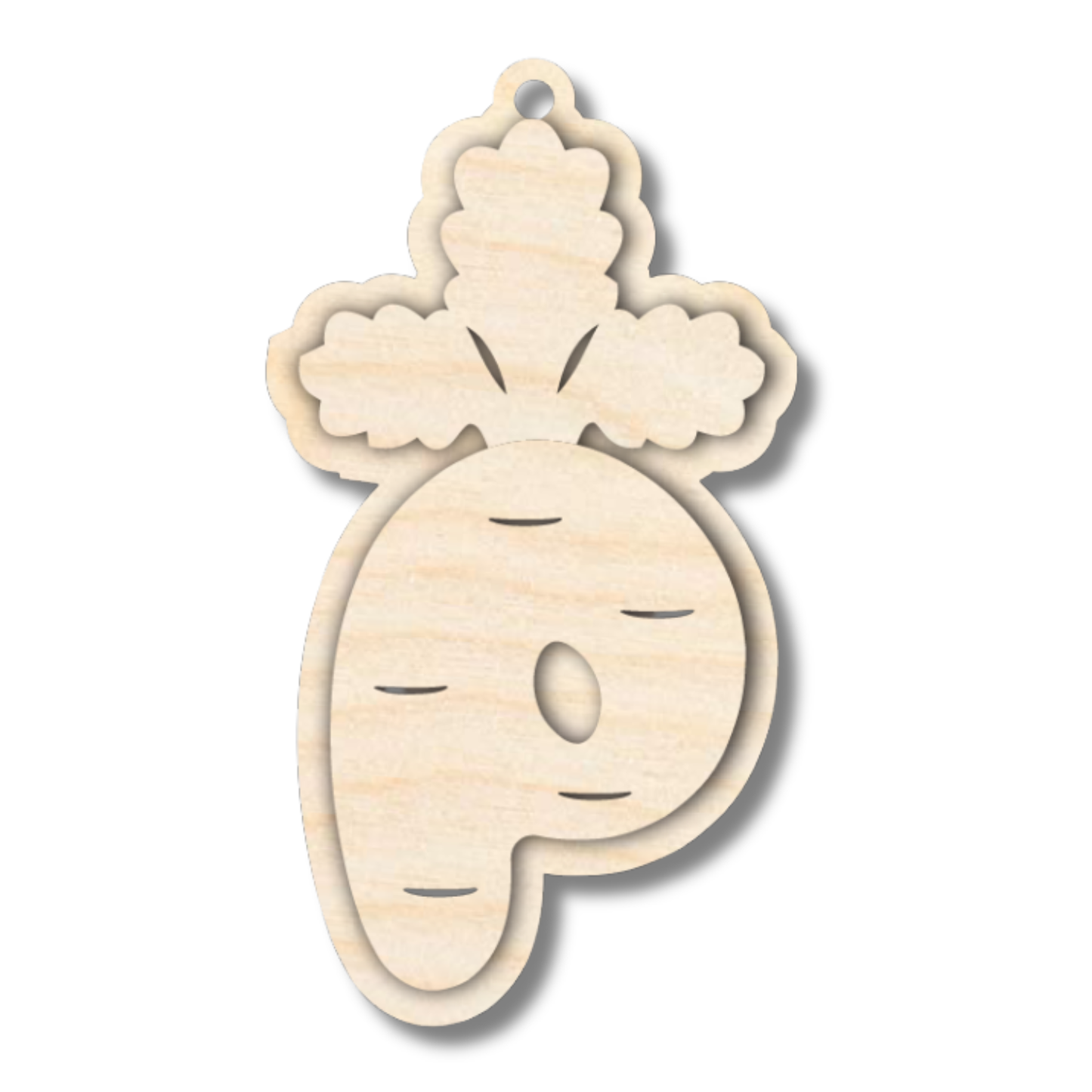 Unfinished Wood Layered Letter Carrot Tags | A-Z | 3 Piece | 6" Tall | 1/8" Wood | Wood Craft DIY