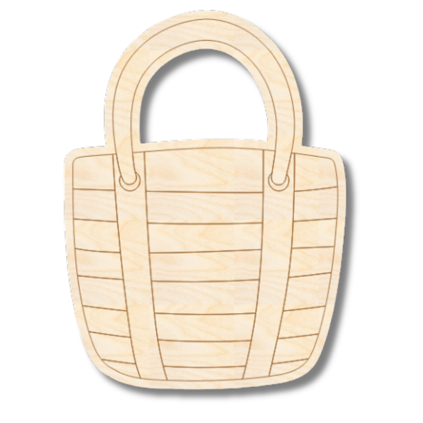 Unfinished Wood Etched Beach Bag Shape | Paint By Line Crafts | up to 30" DIY
