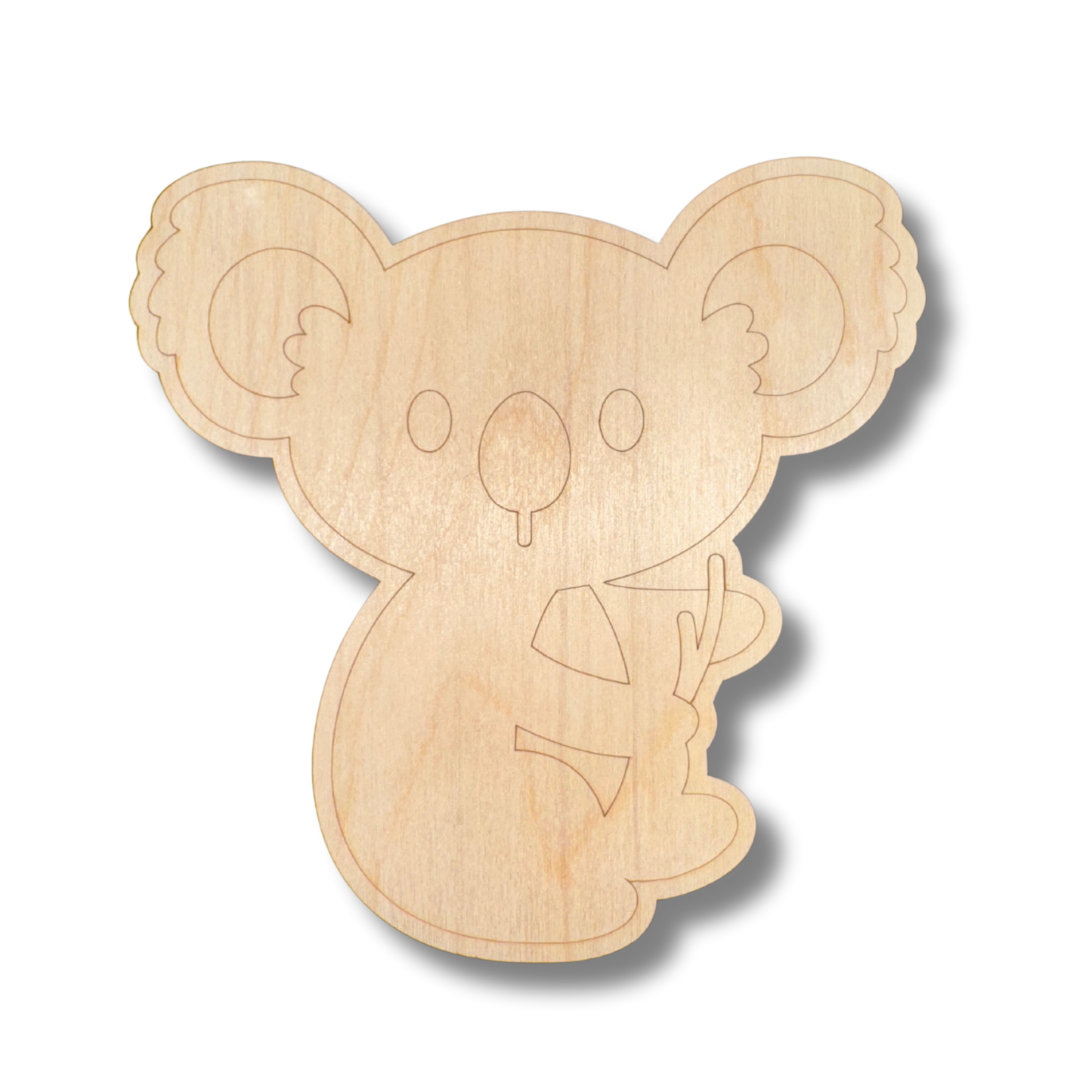 Unfinished Wood Etched Koala Shape | Paint By Line Crafts | up to 30" DIY