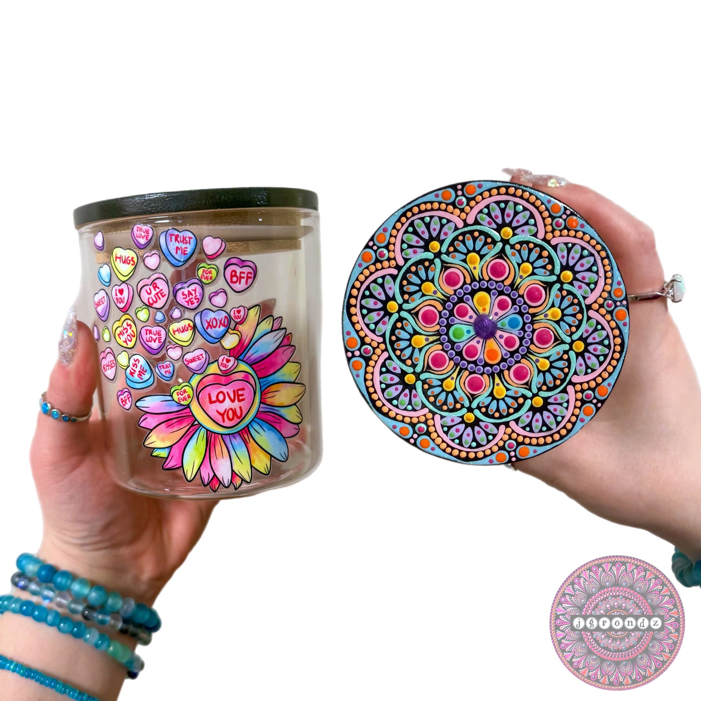 Valentines Mandala Stash Jar