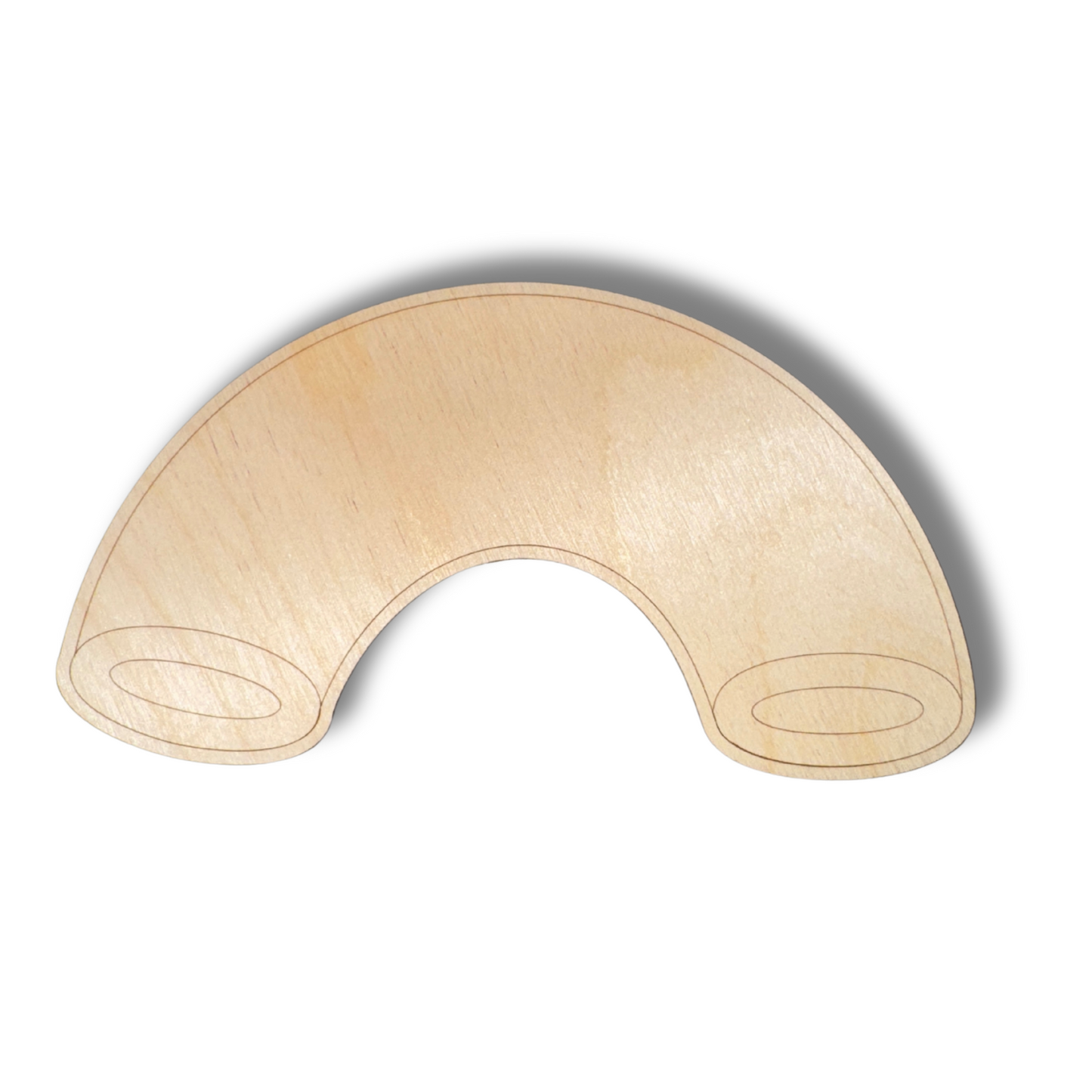 Unfinished Wood Etched Macaroni Noodle Shape | Paint By Line Crafts | up to 30" DIY