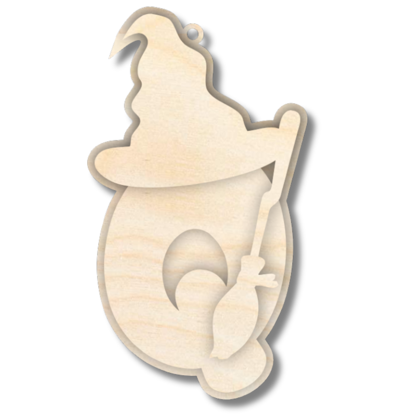 Unfinished Wood Layered Letter Halloween Witch Tags | A-Z | 3 Piece | 6" Tall | 1/8" Wood | Wood Craft DIY