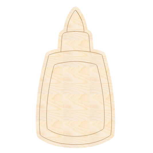 Unfinished Wood Etched Crafty Glue Shape | Paint By Line Crafts | up to 30" DIY