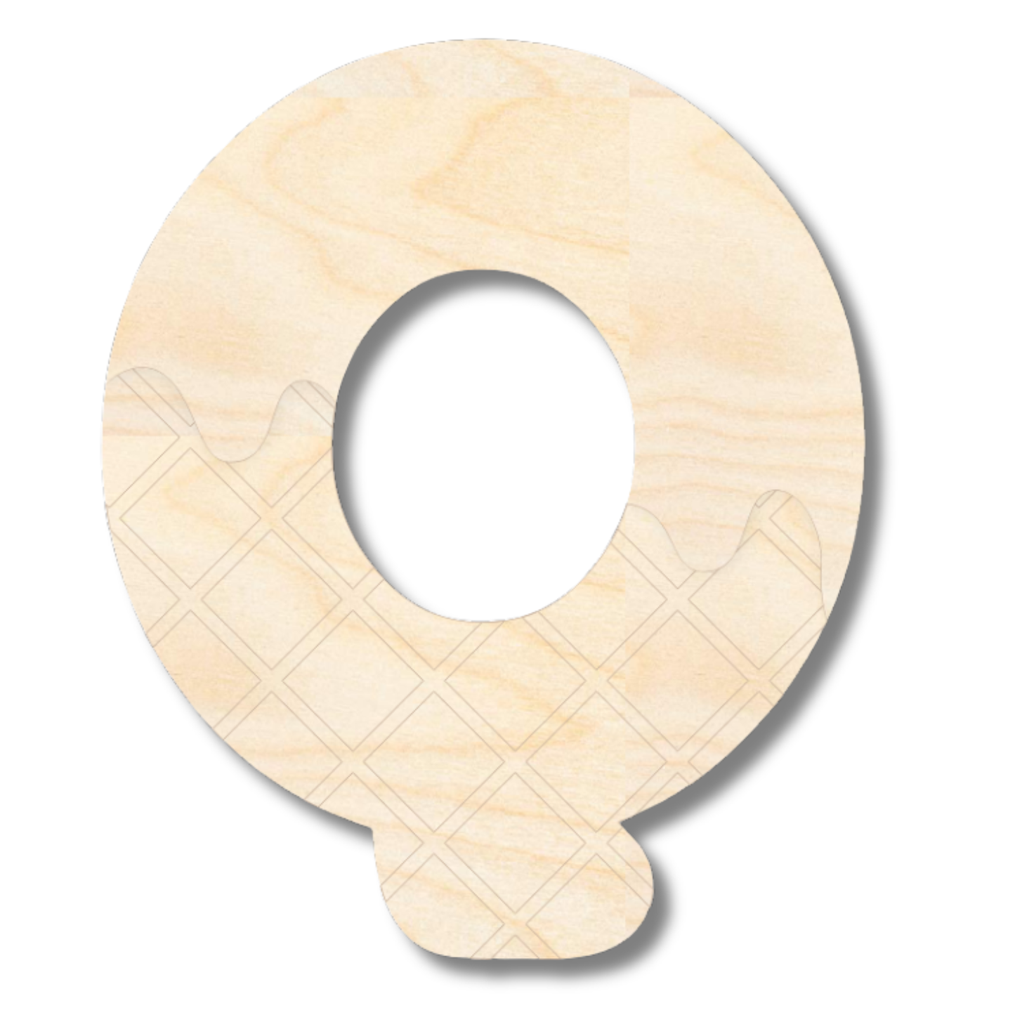 Unfinished Wood Layered Etched Themed Letters | Ice Cream | A-Z | 2 Piece | up to 24"