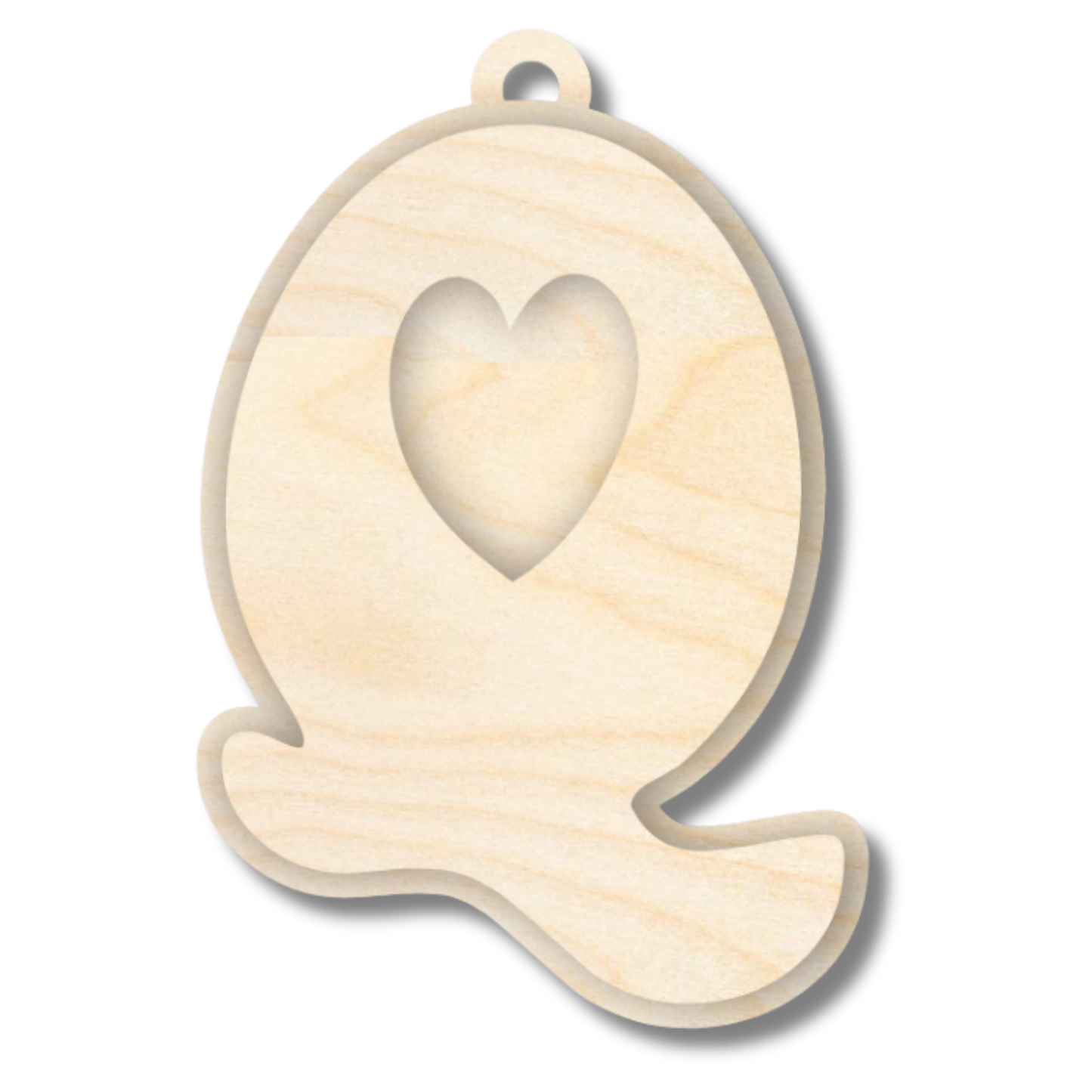 Unfinished Wood Layered Letter Valentines Tags | A-Z | 2 Piece | 6" Tall | 1/8" Wood | Wood Craft DIY