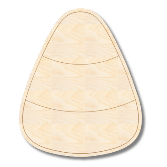 Unfinished Wood Etched Candy Corn Shape | Paint By Line Crafts | up to 30" DIY