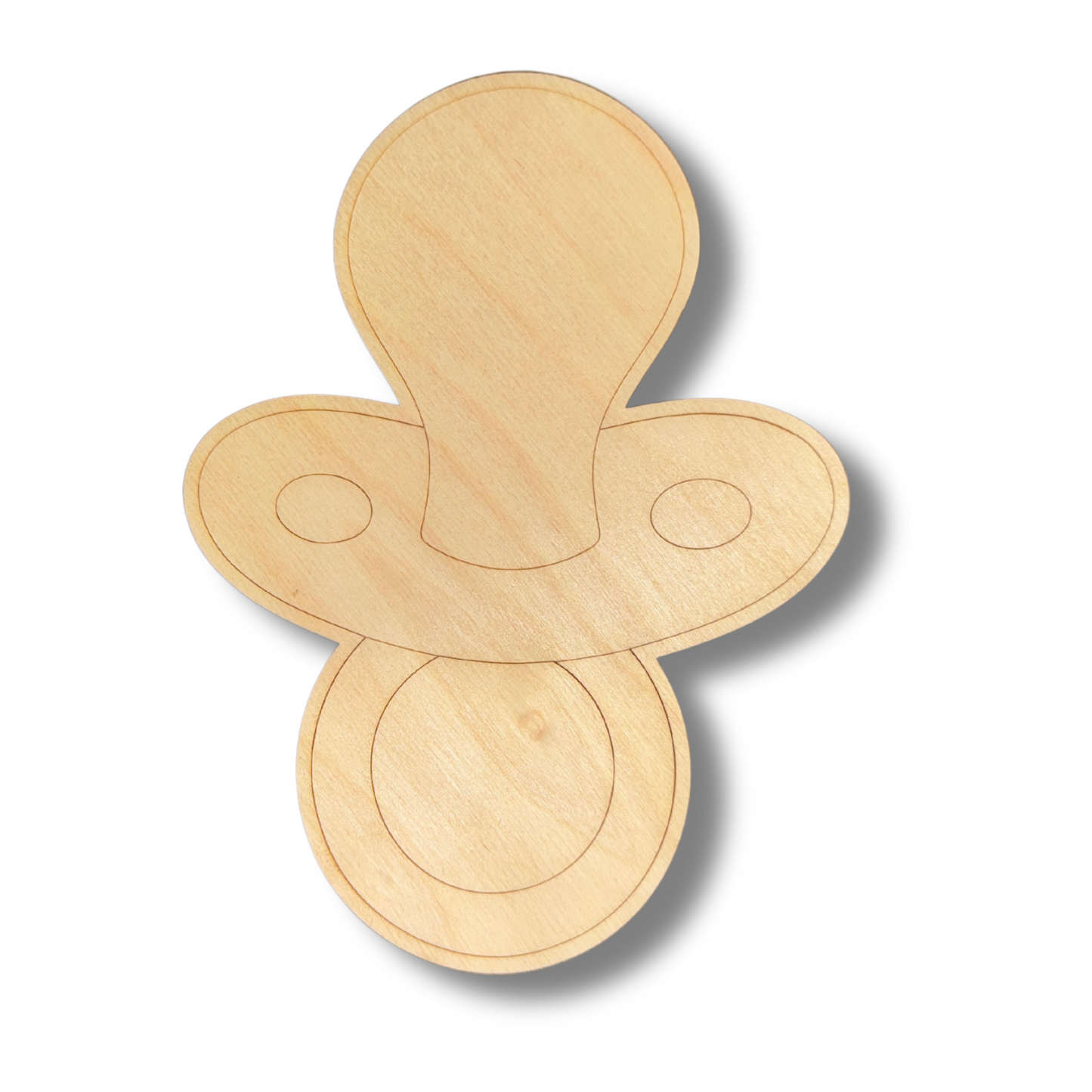 Unfinished Wood Etched Binky Shape | Paint By Line Crafts | up to 30" DIY