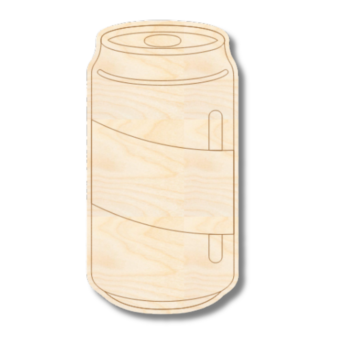 Unfinished Wood Etched Soda Can Shape | Paint By Line Crafts | up to 30" DIY