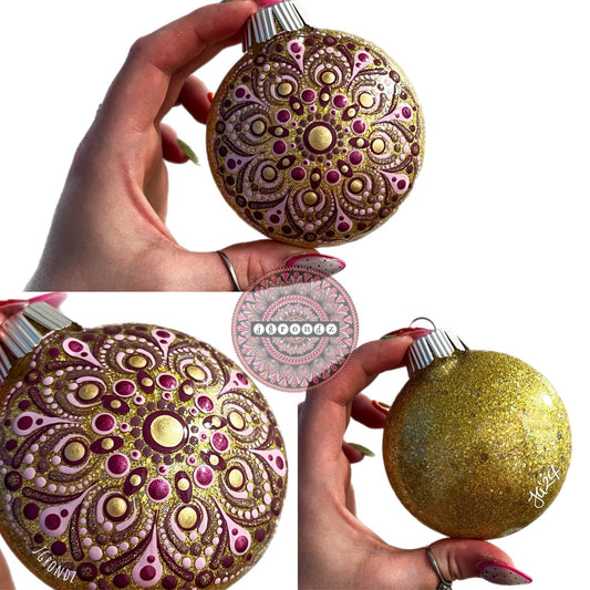 3” Mandala Glitter Ornament