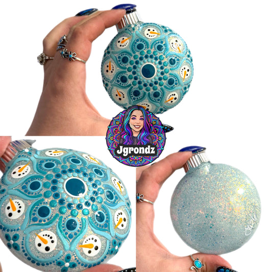 3” Snowman Mandala Ornament
