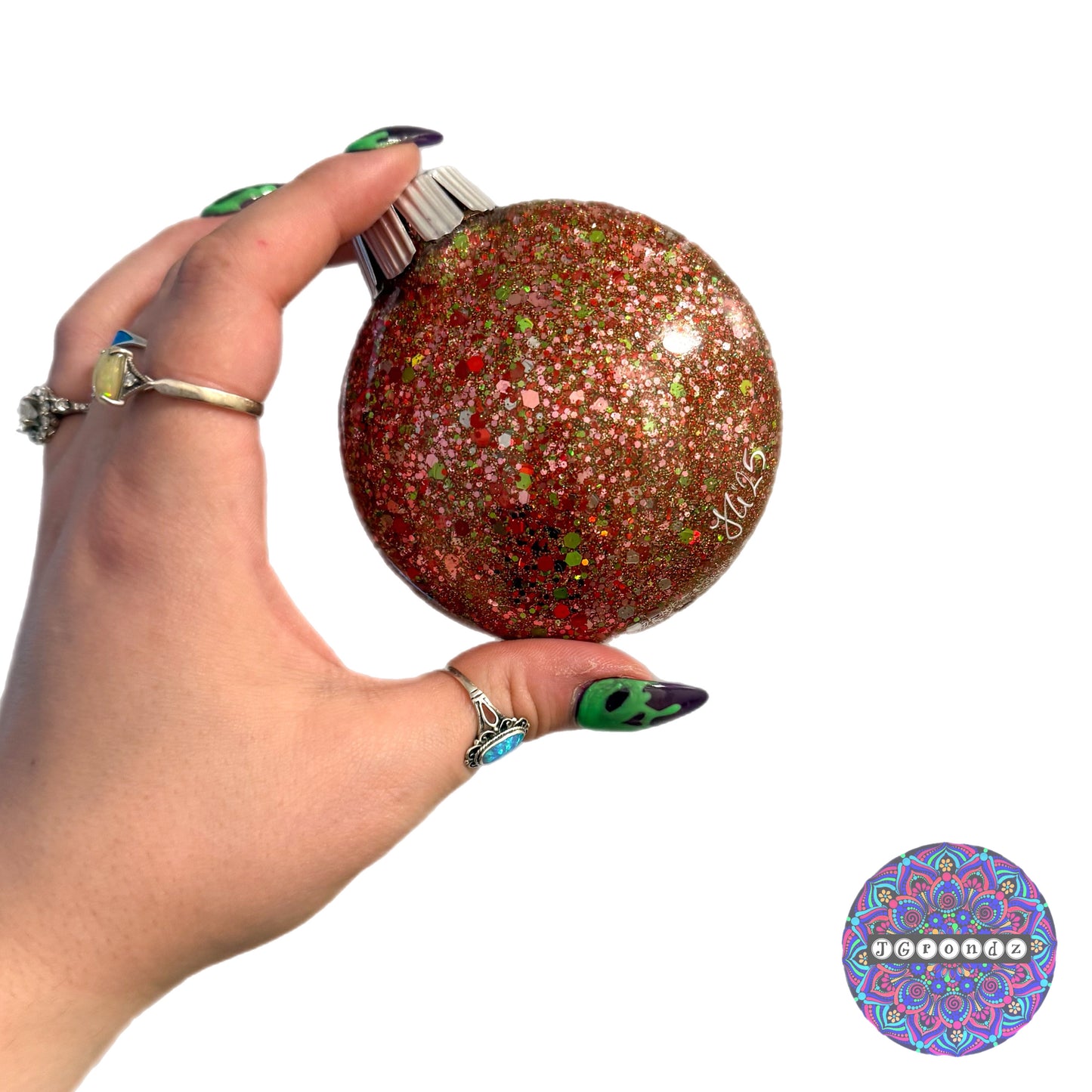 3” Snowman Mandala Glitter Ornament