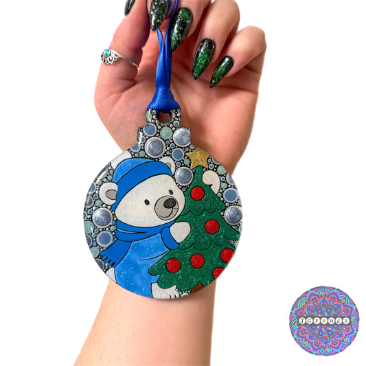 Polar Bear 4” Wood Ornament