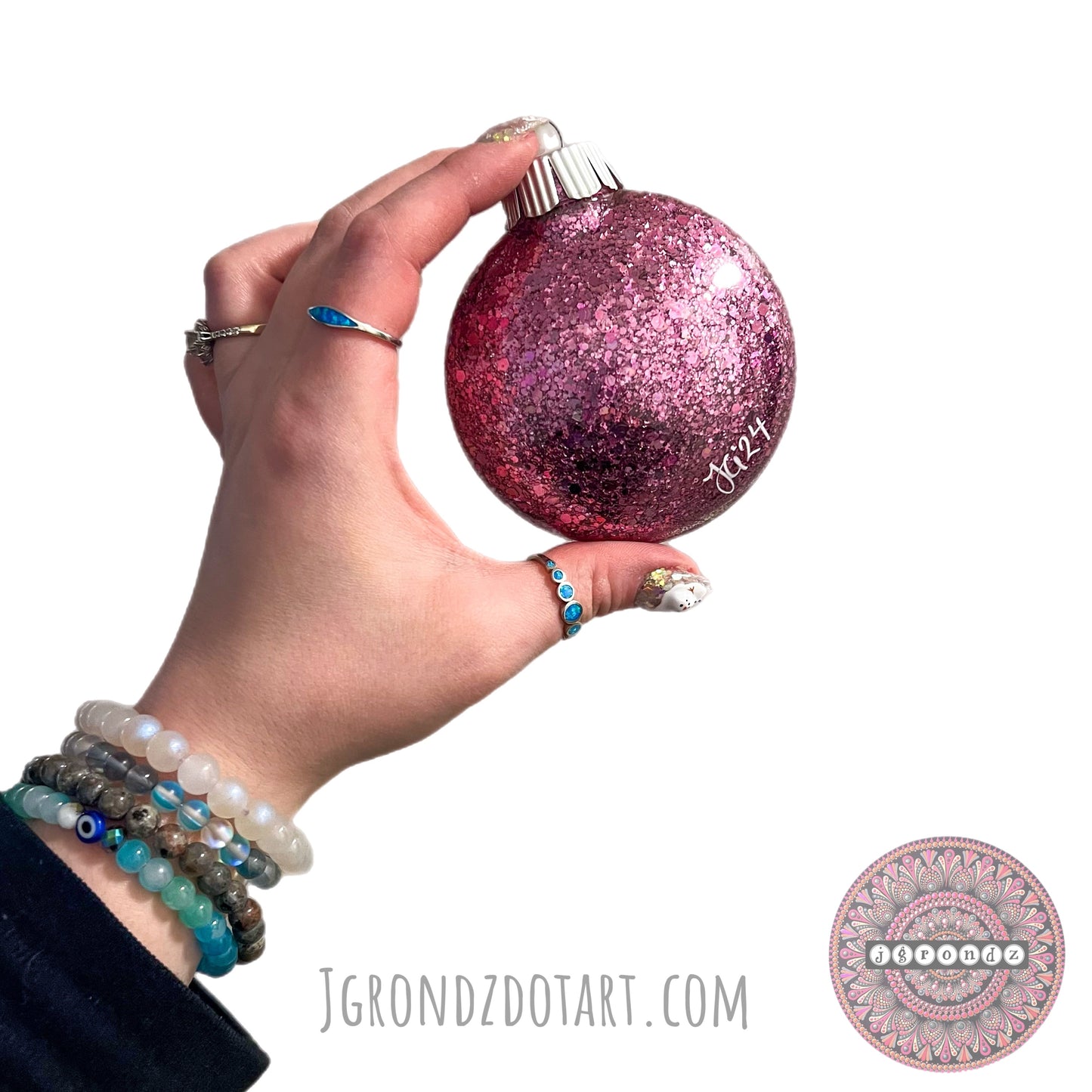 3” Mandala Glitter Ornament