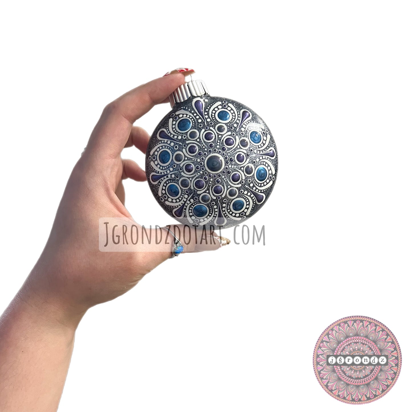 3” Mandala Glitter Ornament