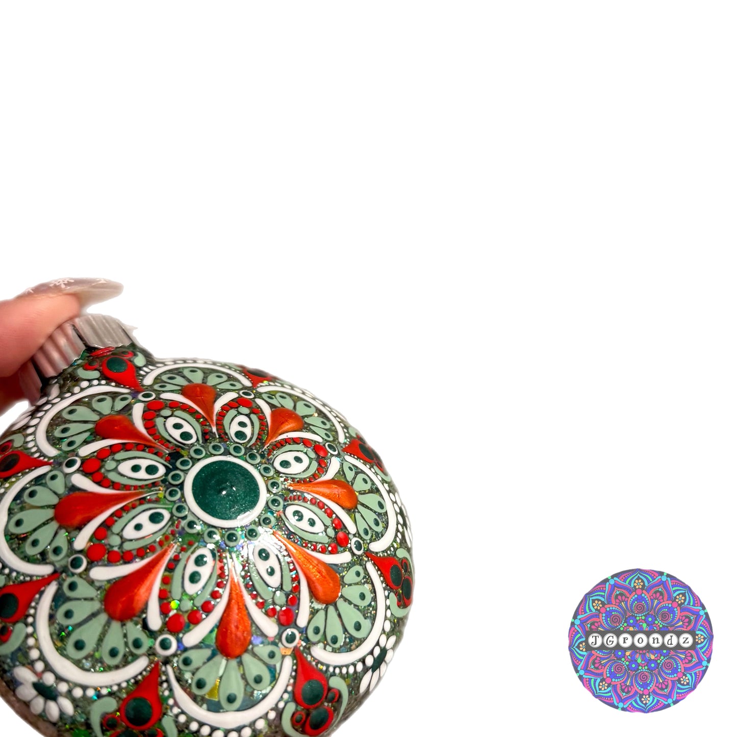 3” Mandala Glitter Ornament