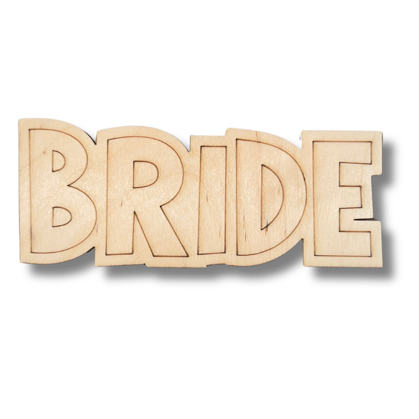 Unfinished Wood Etched Bride Shape | Paint By Line Crafts | up to 30" DIY