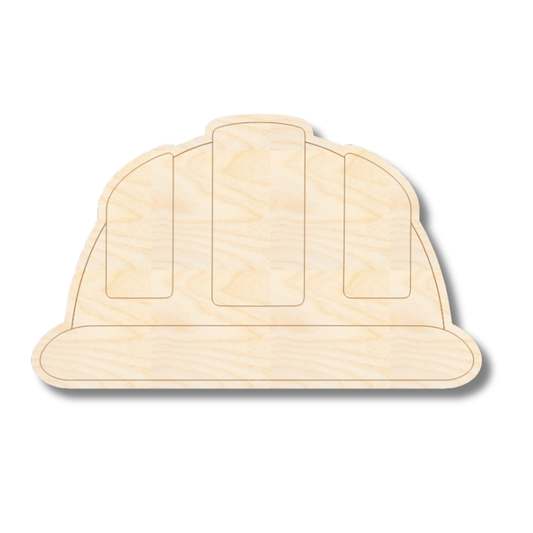 Unfinished Wood Etched Construction Hat Shape | Paint By Line Crafts | up to 30" DIY