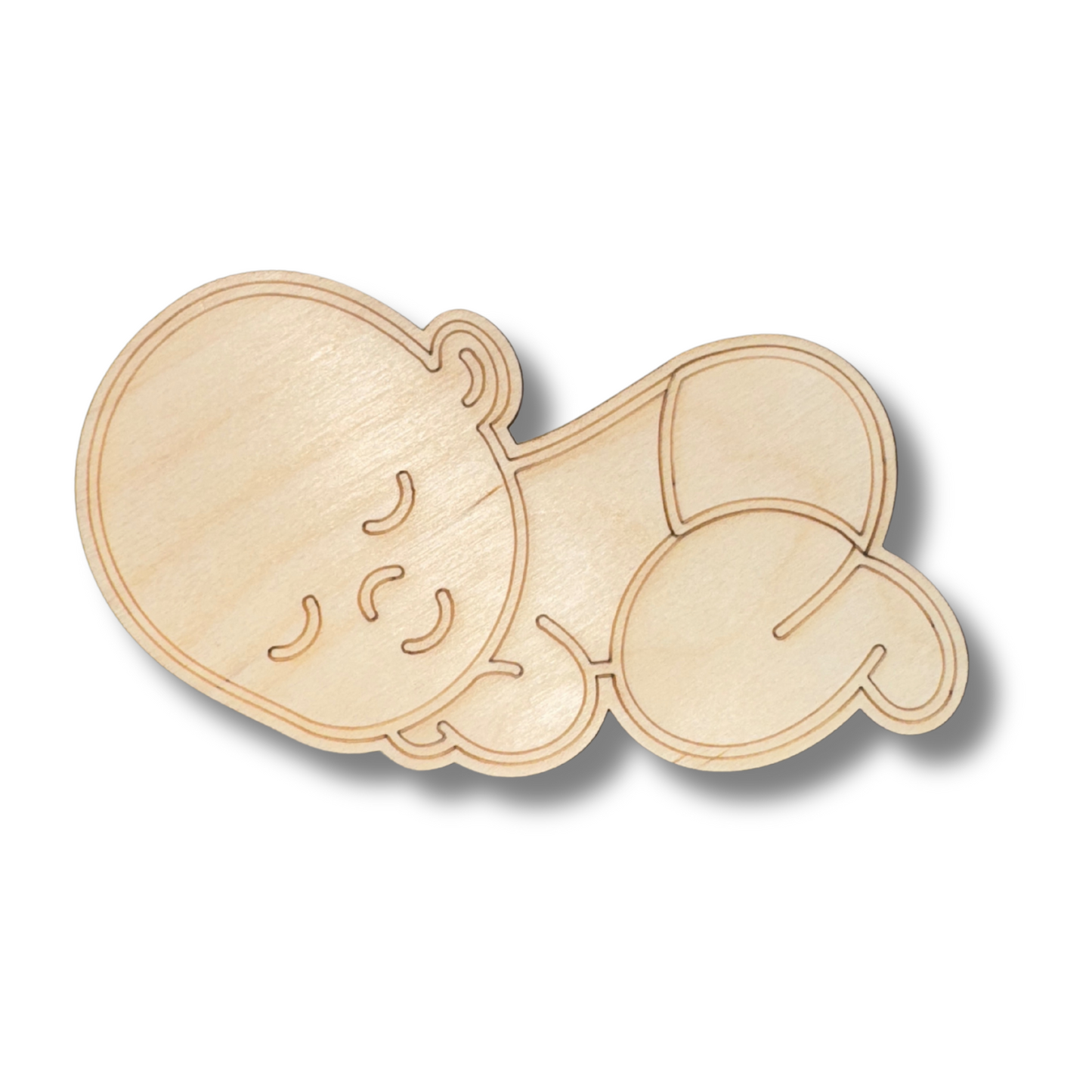 Unfinished Wood Etched Baby Shape | Paint By Line Crafts | up to 30" DIY