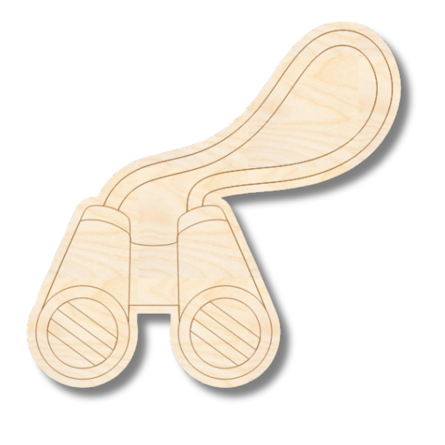 Unfinished Wood Etched Binoculars Shape | Paint By Line Crafts | up to 30" DIY