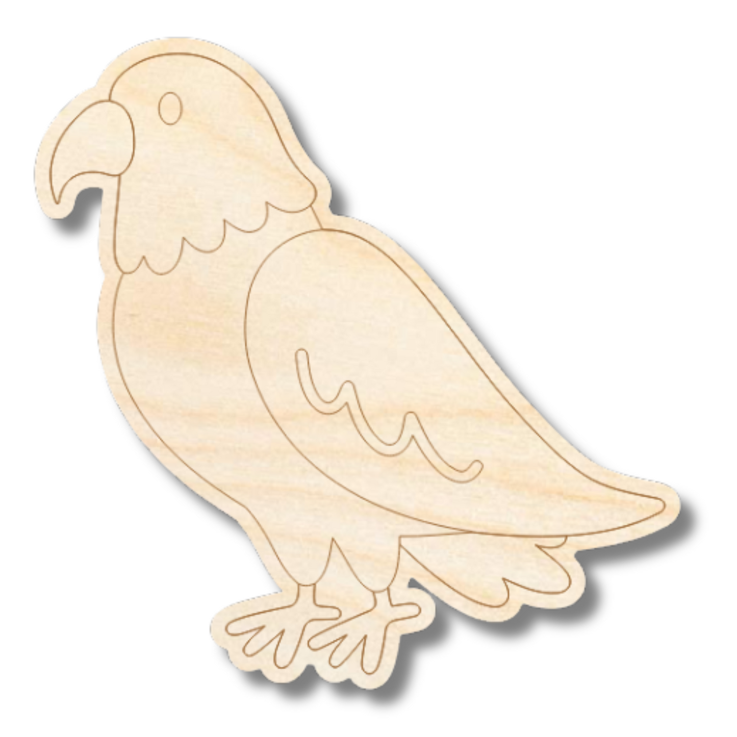 Unfinished Wood Etched Eagle Shape | Paint By Line Crafts | up to 30" DIY