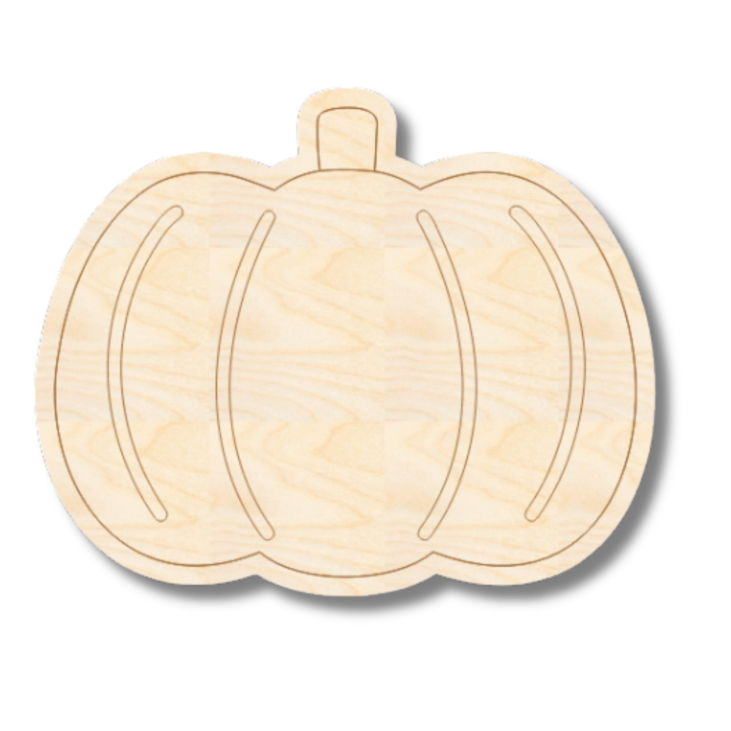 Unfinished Wood Etched Pumpkin Shape | Paint By Line Crafts | up to 30" DIY