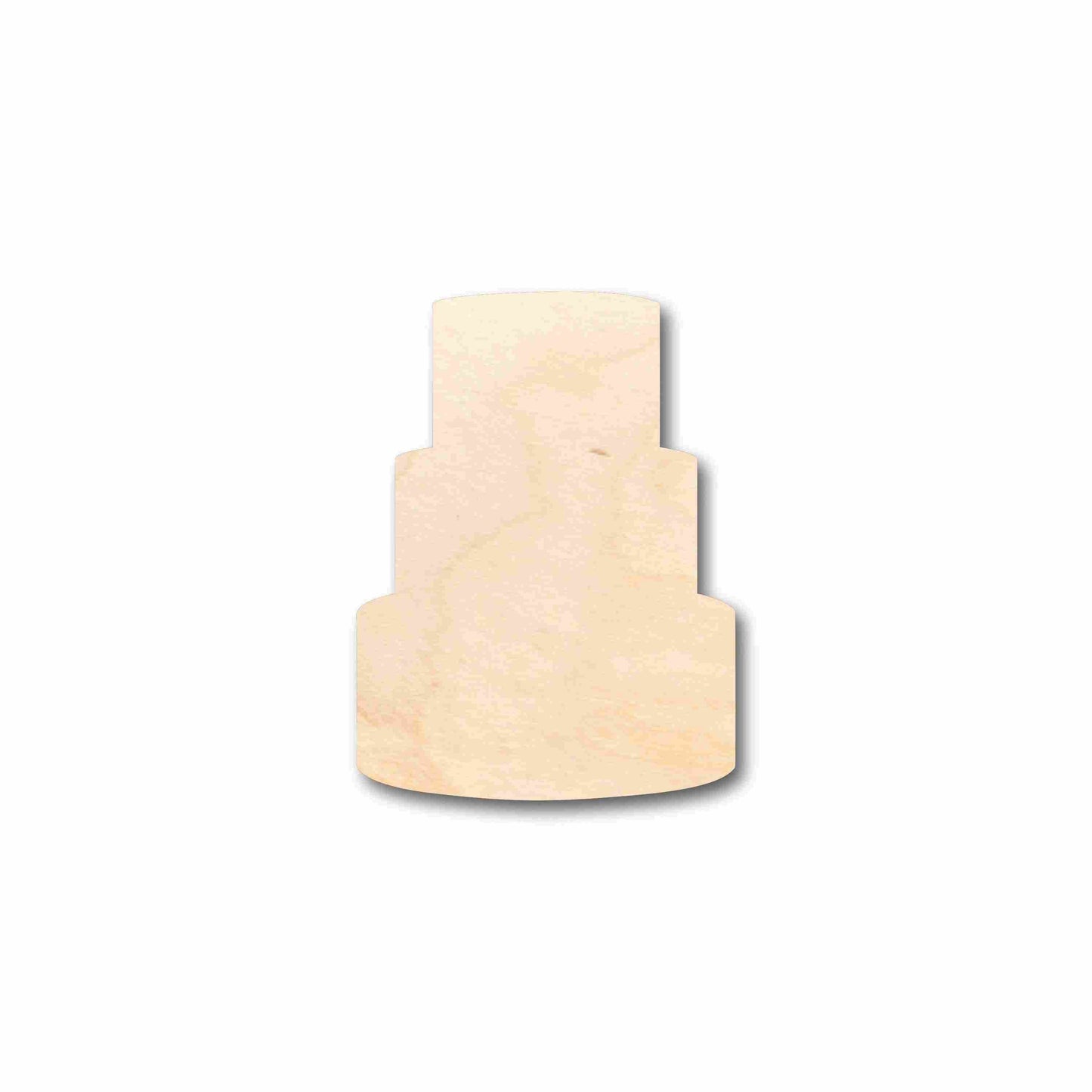 Unfinished Wood 3 Tier Cake Silhouette - Craft- up to 46" DIY