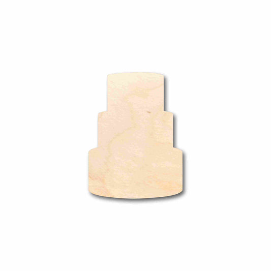 Unfinished Wood 3 Tier Cake Silhouette - Craft- up to 46" DIY