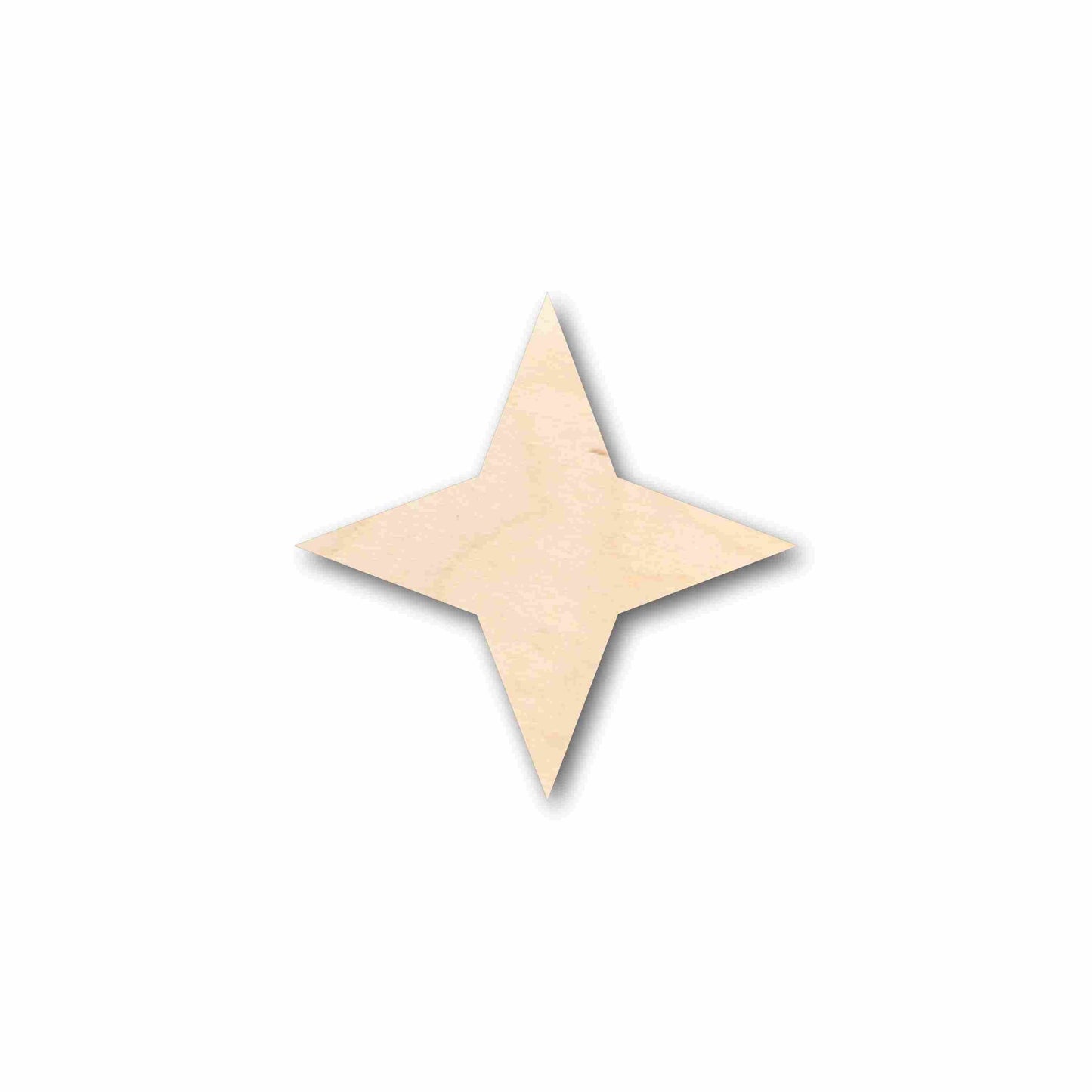 Unfinished Wood 4 Point Star Silhouette - Craft- up to 46" DIY