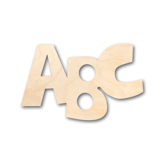 Unfinished Wood ABC Shape - Alphabet - Craft - up to 46" DIY
