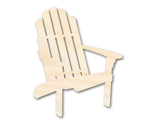 Unfinished Wood Adirondack Chair Shape | Summer | Beach | Craft Cutout | up to 46" DIY