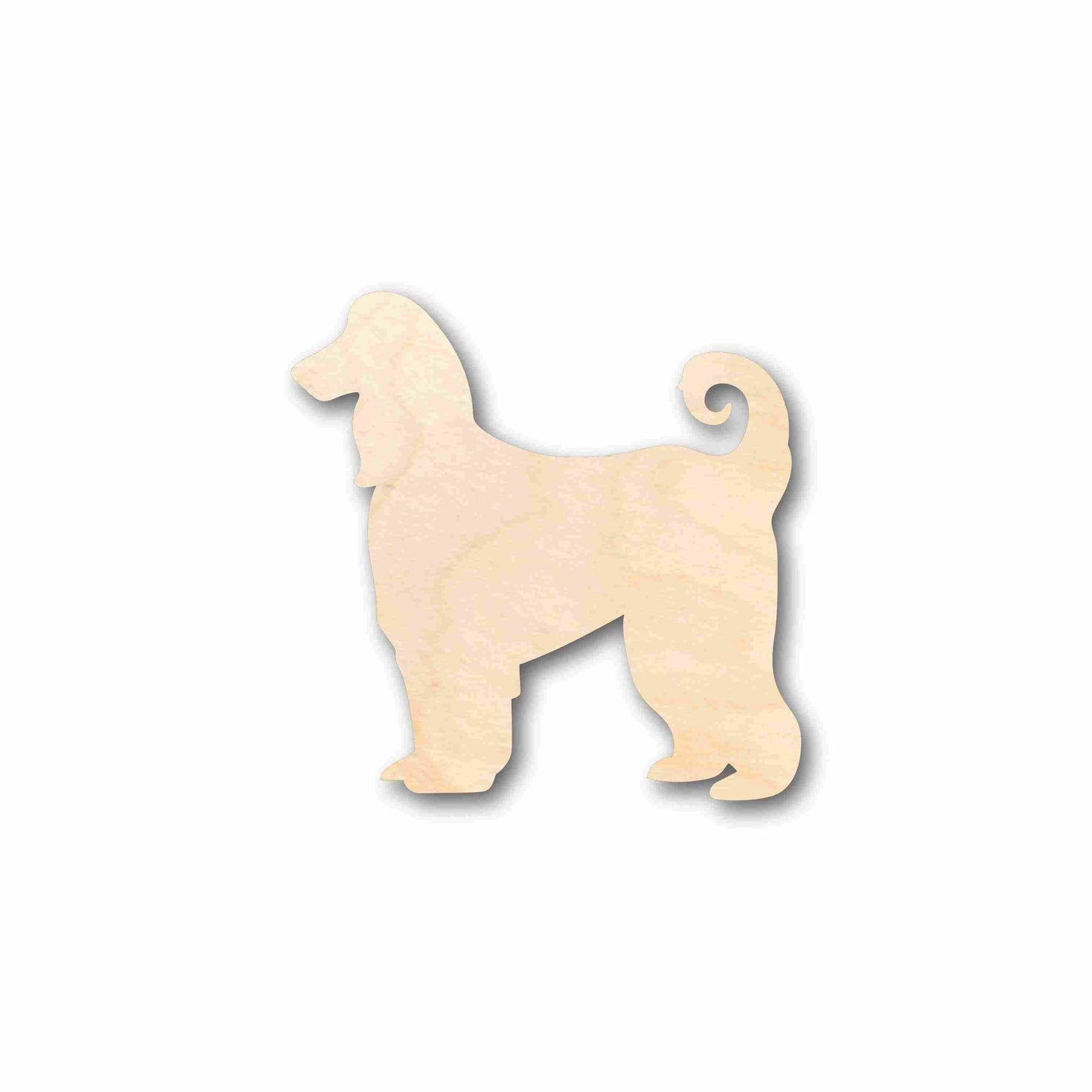 Unfinished Wood Afgan Hound Dog Silhouette - Craft- up to 46" DIY