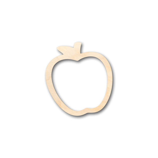 Unfinished Wood Hollow Apple Outline Shape - Craft - up to 46" DIY