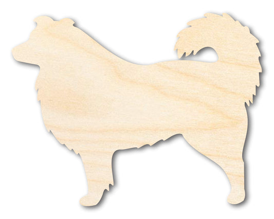 Unfinished Wood Australian Shepherd Dog Shape - Dog Craft - up to 46" DIY
