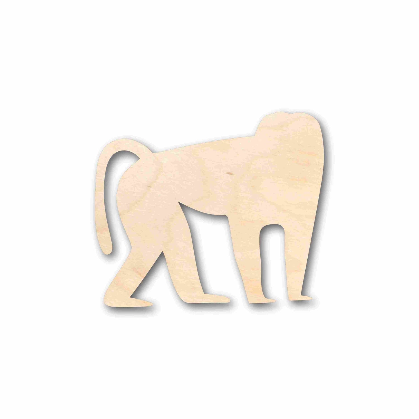 Unfinished Wood Baboon Silhouette - Craft- up to 46" DIY