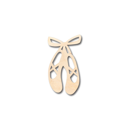 Unfinished Wood Ballet Slippers Shape - Craft - up to 46" DIY