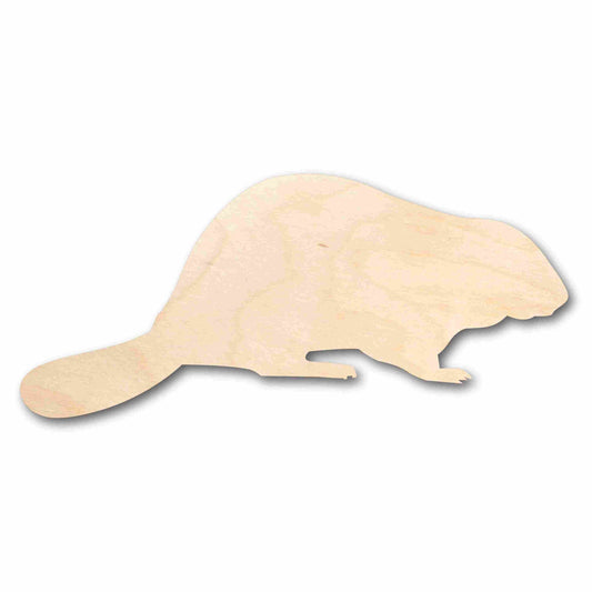 Unfinished Wood Beaver Silhouette - Craft- up to 46" DIY