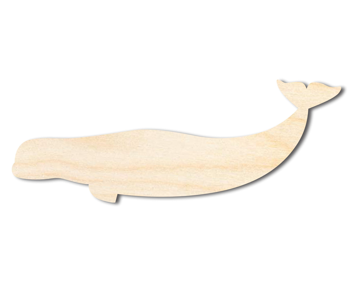 Unfinished Wood Beluga Whale Shape - Craft - up to 46" DIY