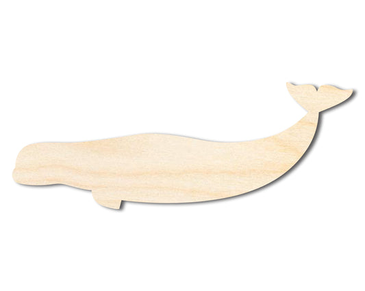 Unfinished Wood Beluga Whale Shape - Craft - up to 46" DIY