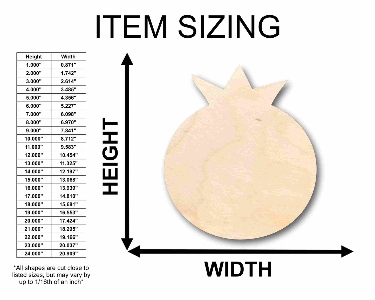 Unfinished Wood Blueberry Silhouette - Craft- up to 46" DIY