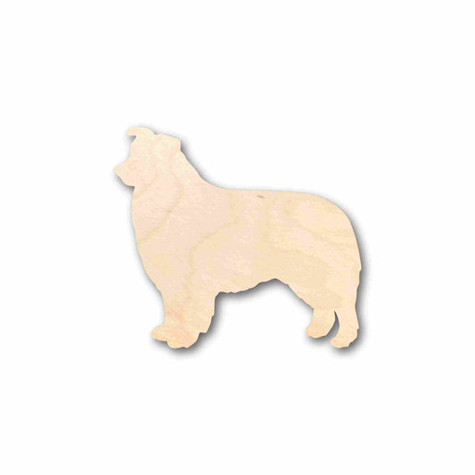 Unfinished Wood Border Collie Dog Silhouette - Craft- up to 46" DIY