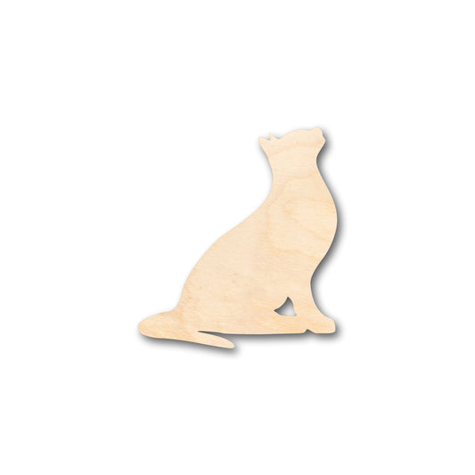 Unfinished Wood Stretching Cat Shape - Craft - up to 46" DIY