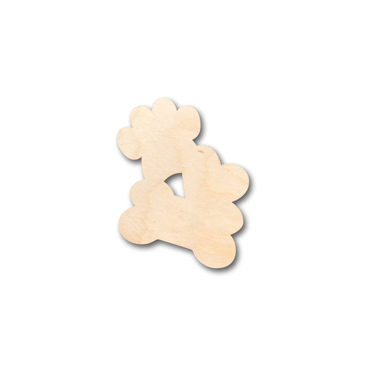 Unfinished Wood Dog Paw Heart Bone Shape - Craft - up to 46" DIY